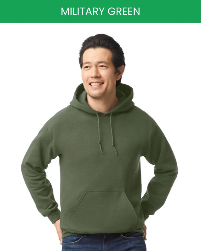 Gildan military green outlet sweatshirt