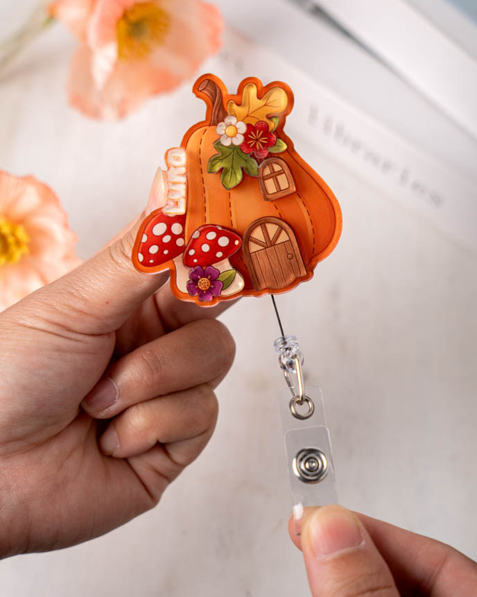 Custom Shape 2-Layer Acrylic Badge Reel