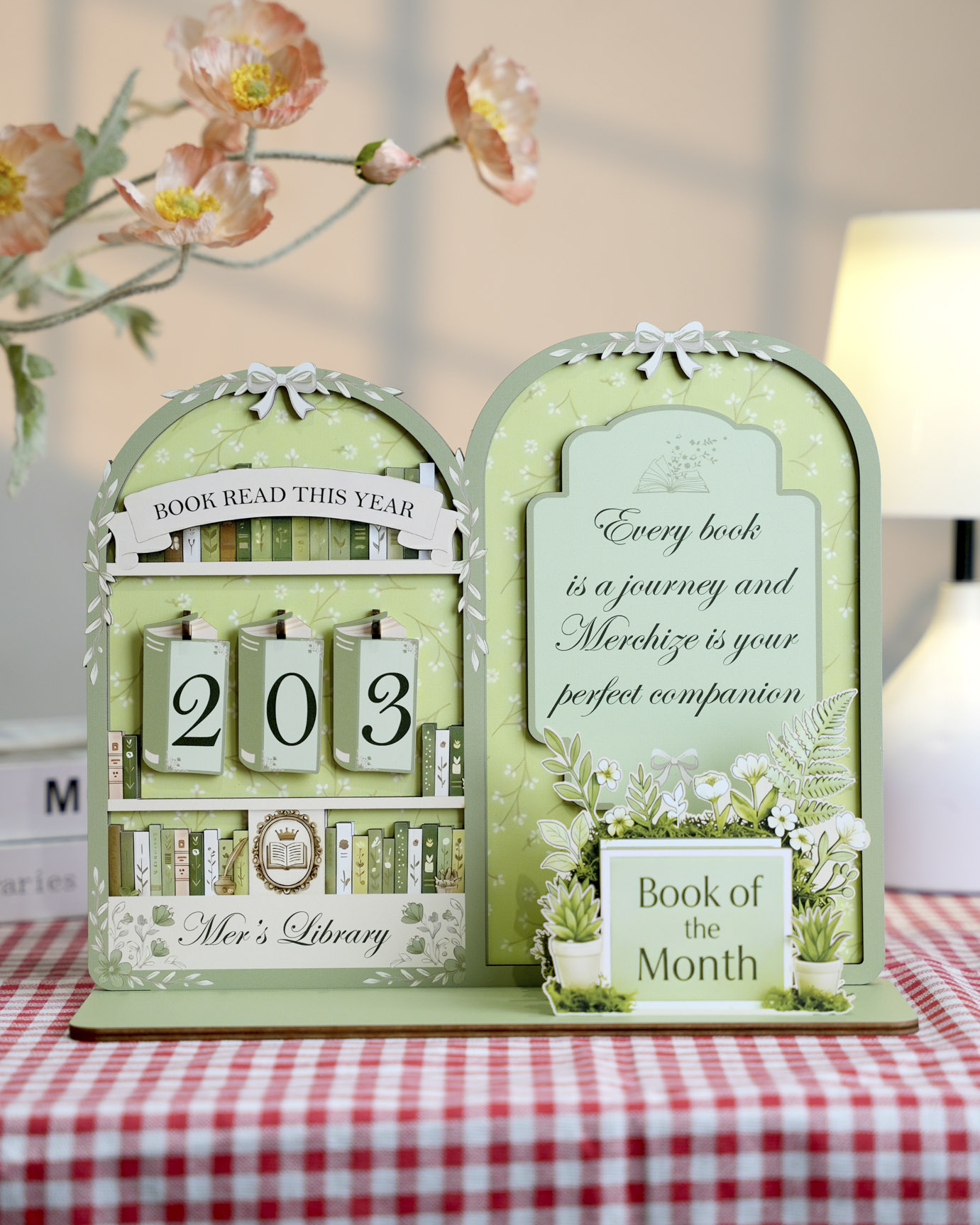 Custom Shape Wood Tracker Sign With Book Holder