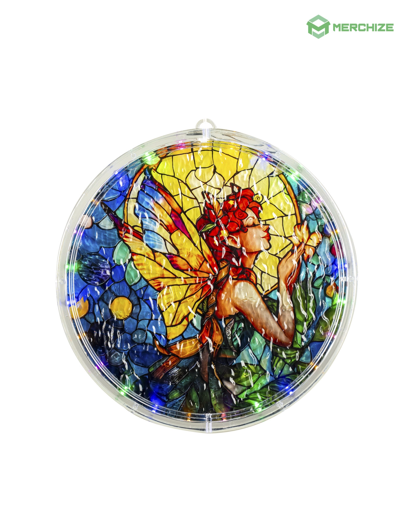 Wavy Acrylic LED Hanging Light Lamp (Circle Frame)