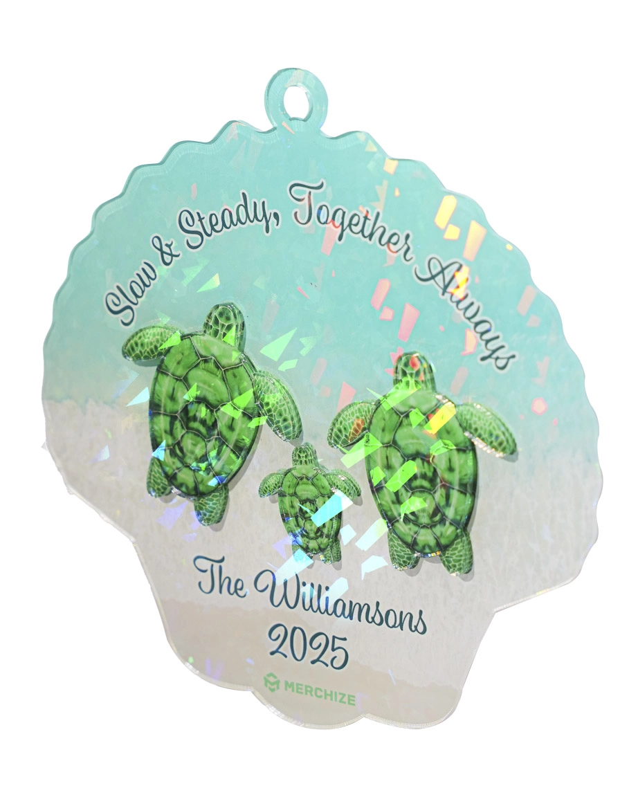 Custom Shape 2-Layer Hologram Ornament