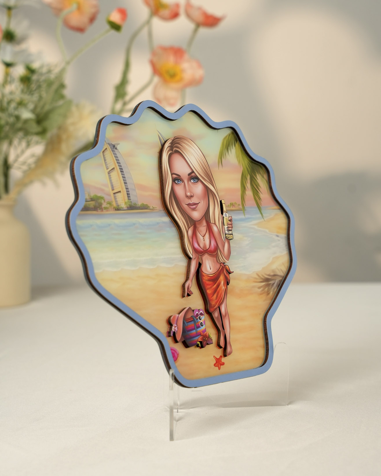 Custom Shape Wood and Acrylic Sign