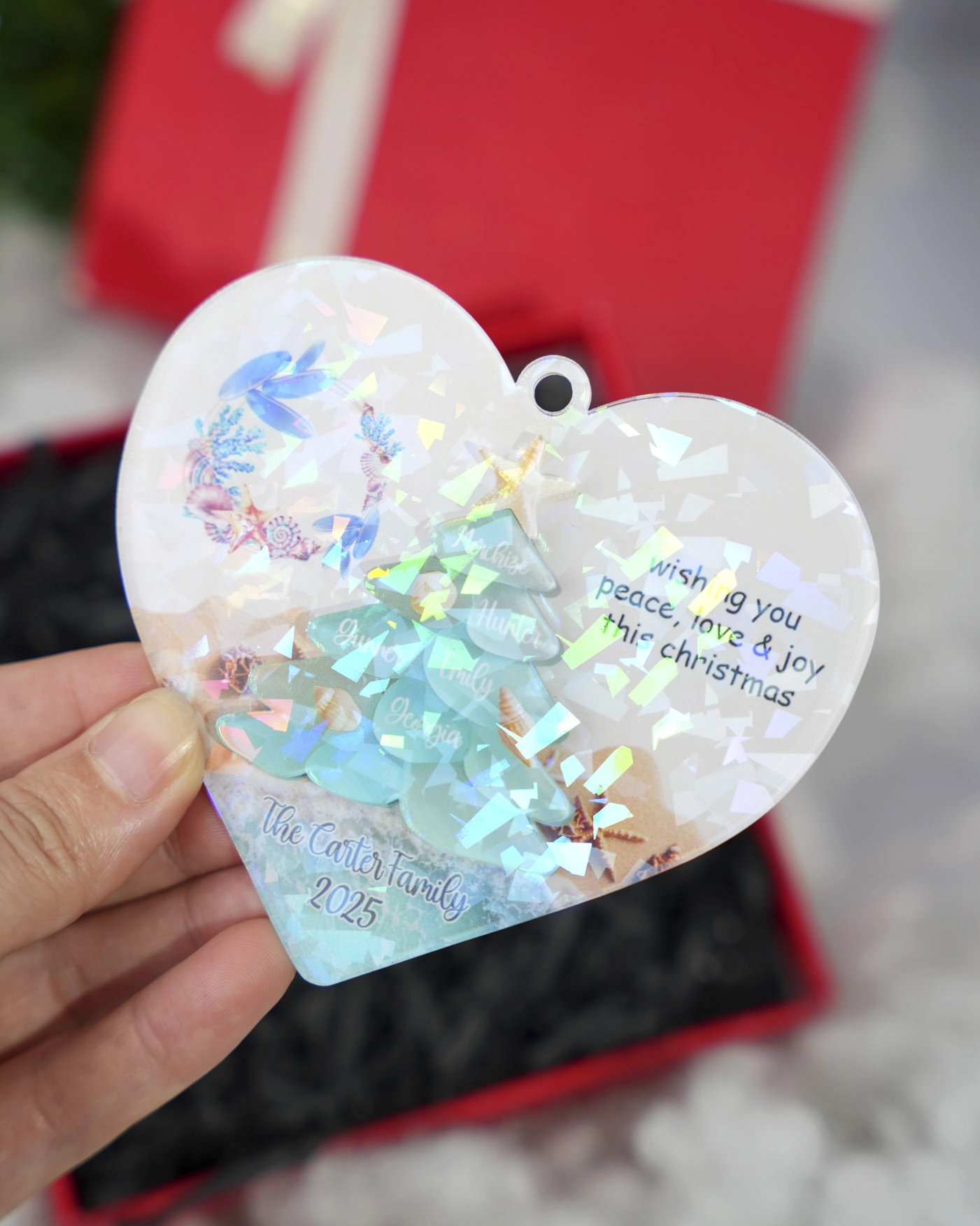 Custom Shape 2-Layer Hologram Ornament