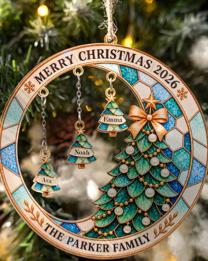 Custom Shape Acrylic Ornament With Multiple Charms