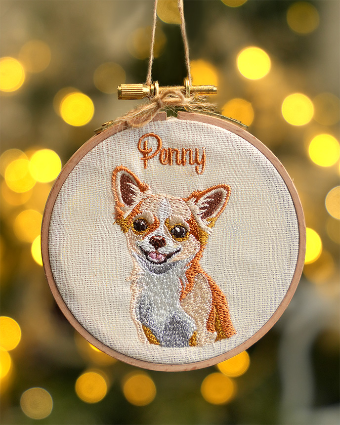Embroidered Hoop Ornament
