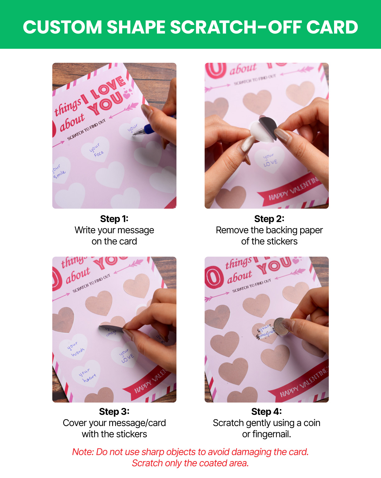 Custom Shape Scratch-Off Card