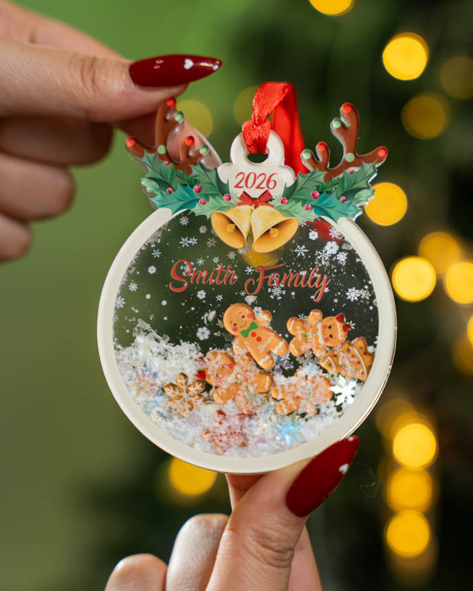 Custom Shape Glitter Shaker Ornament