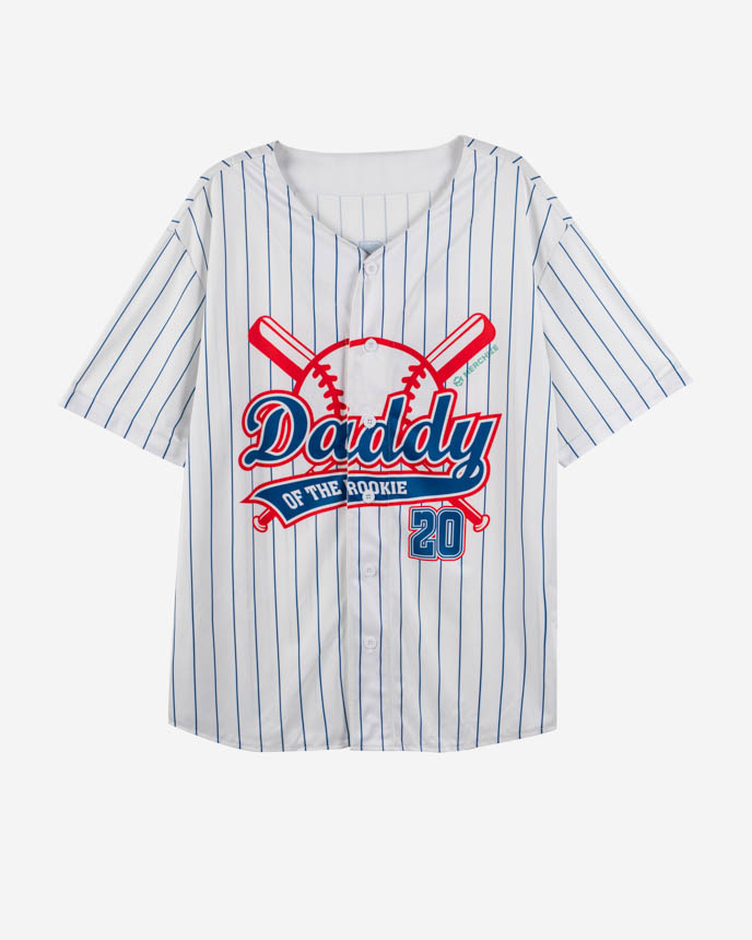 All-over Print Baseball Jersey Without Piping (White Buttons)