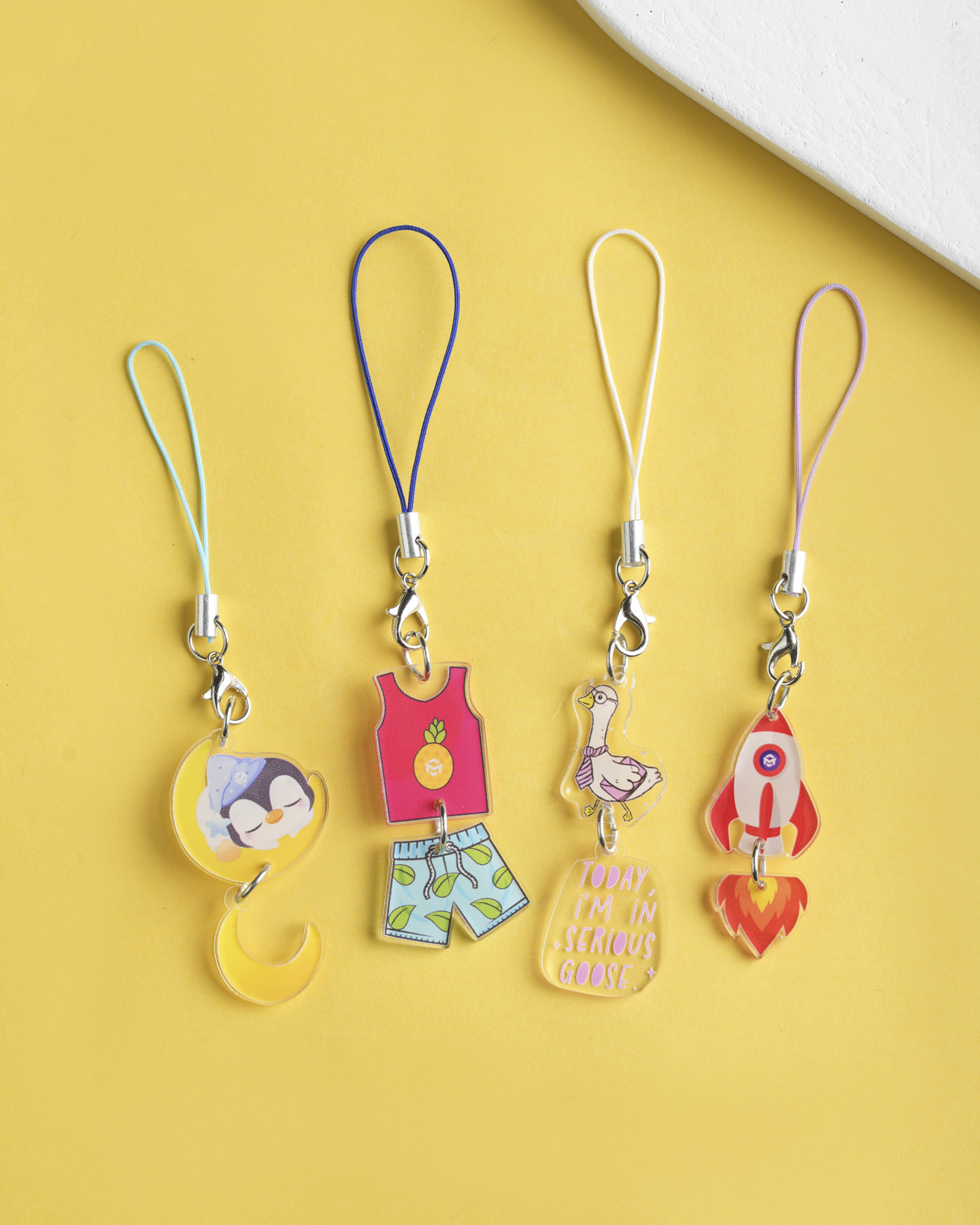 Custom Shape Acrylic Connected Phone Charm