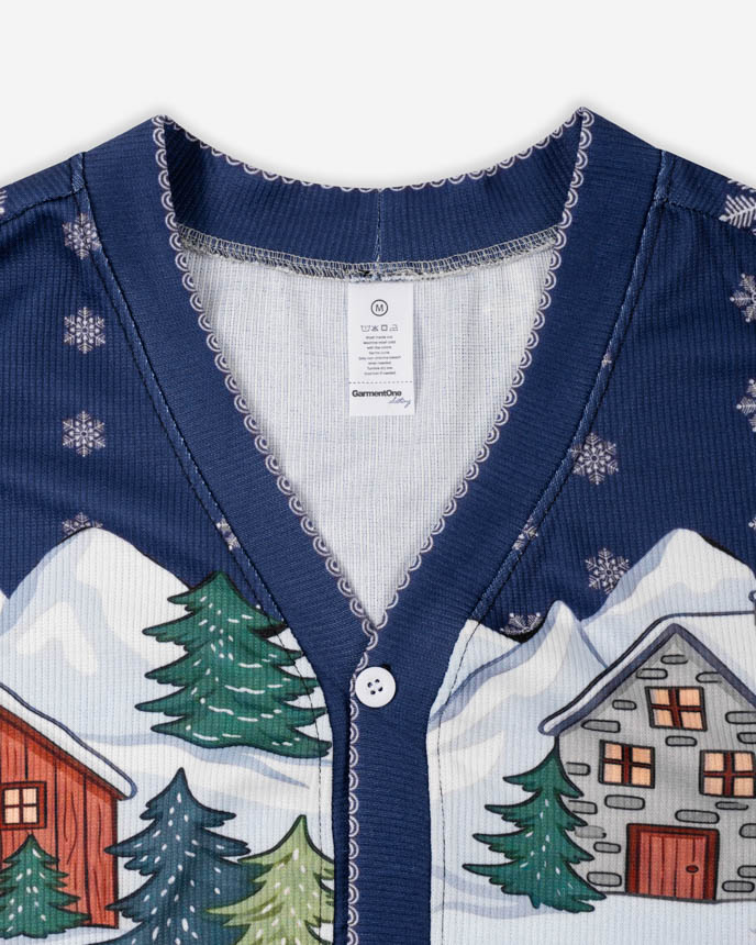 All-over Print Knitted Cardigan Vest