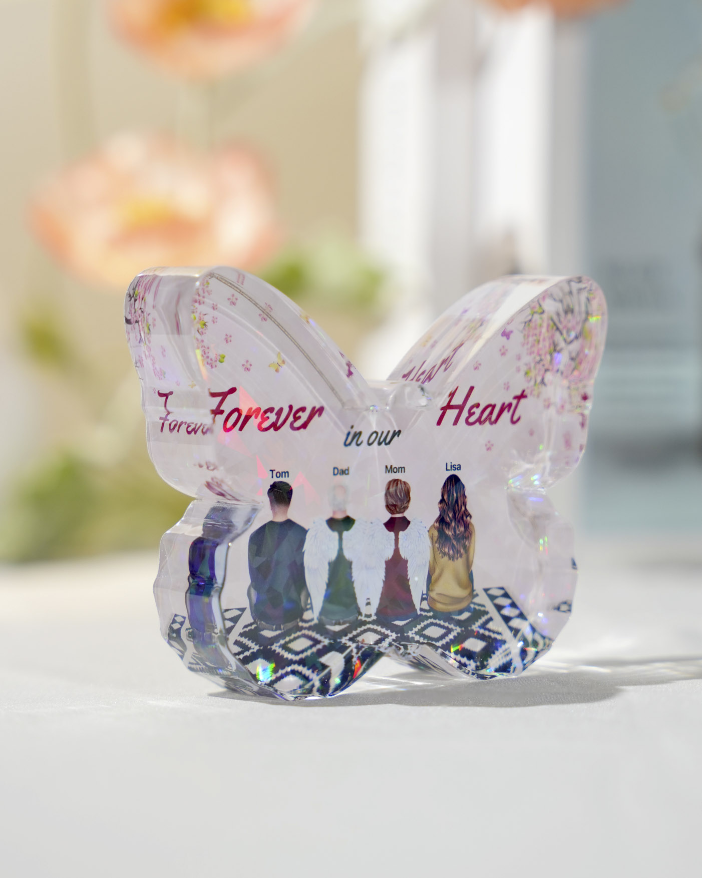  2-sided printed Hologram Acrylic Plaque (without stand) 0.8 IN