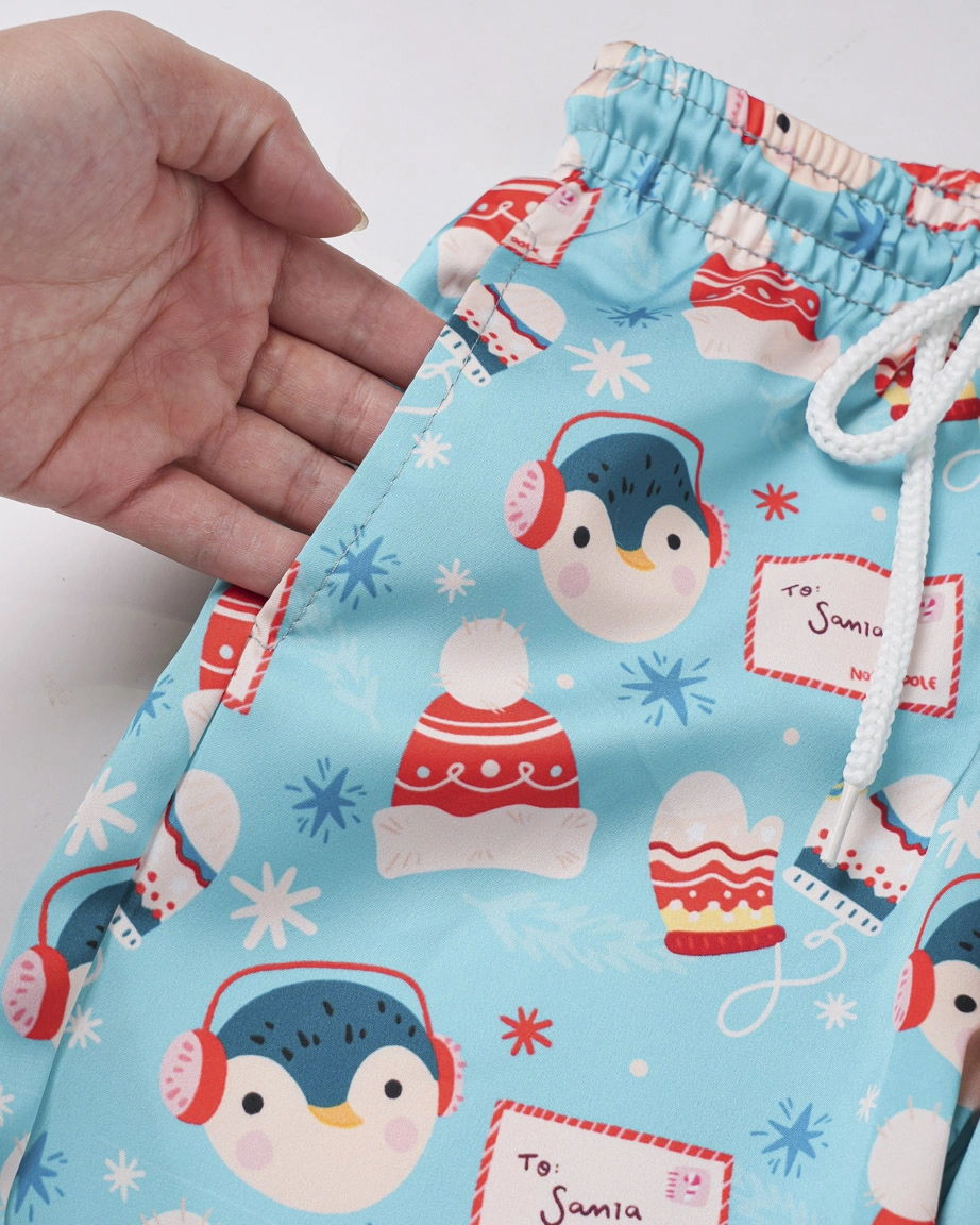 All-over Print Kid Satin Pajamas Set (No Pocket)