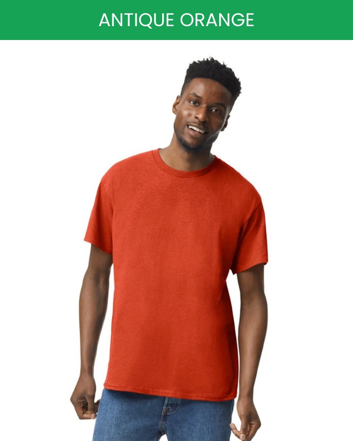 Gildan orange t clearance shirt