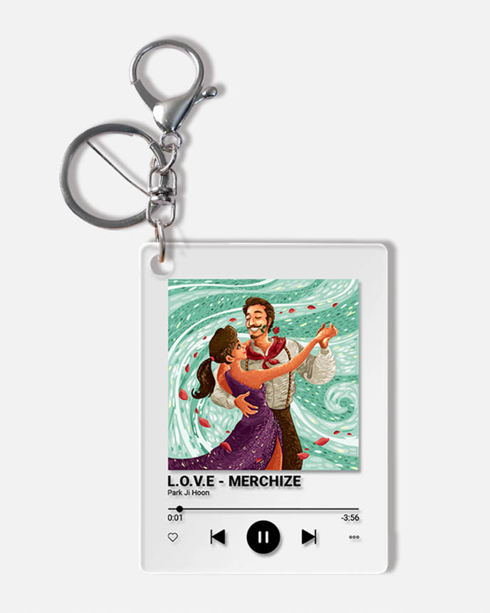 Custom shape 1-side Printed Acrylic Keychain