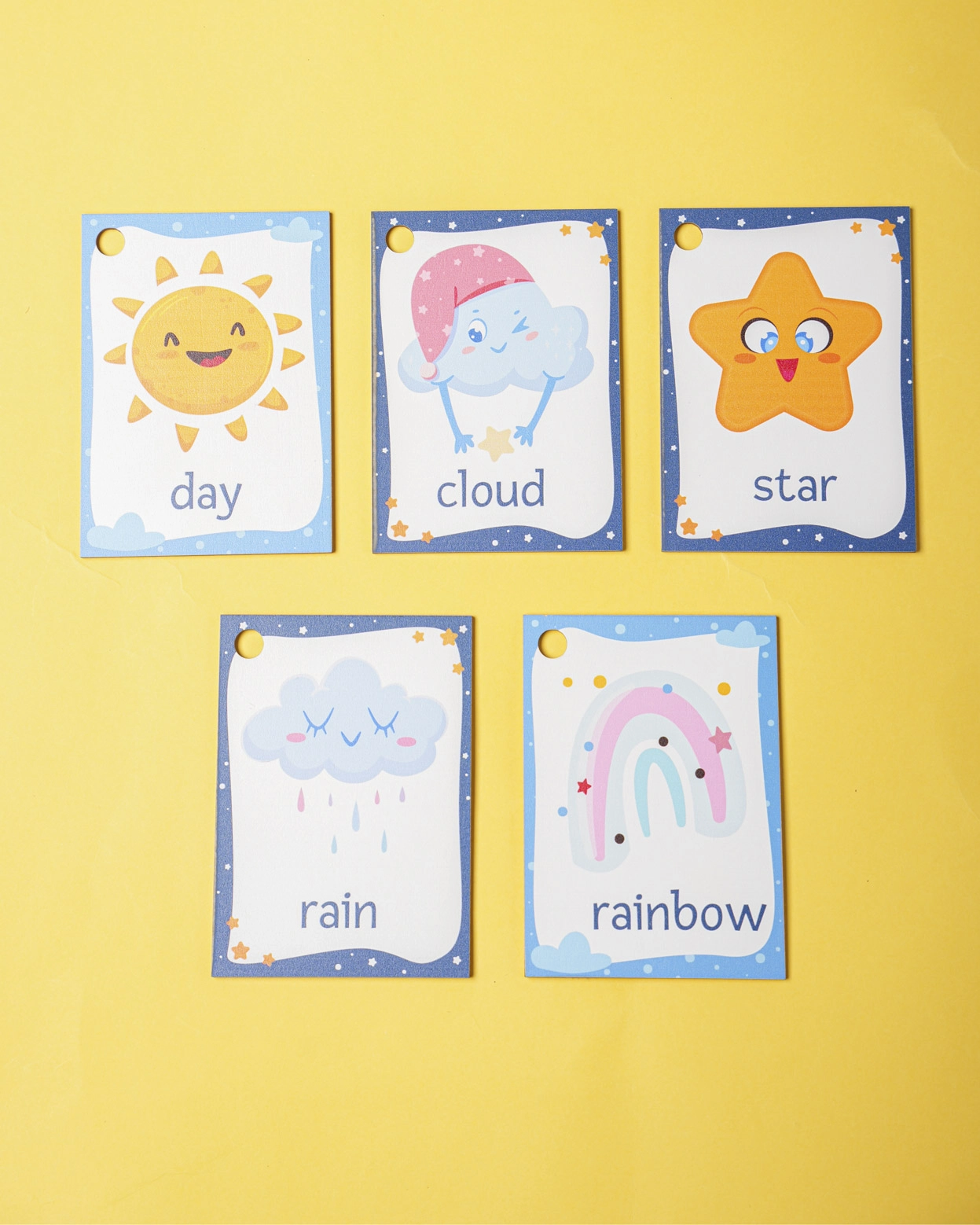Custom Shape Wood Flash Card