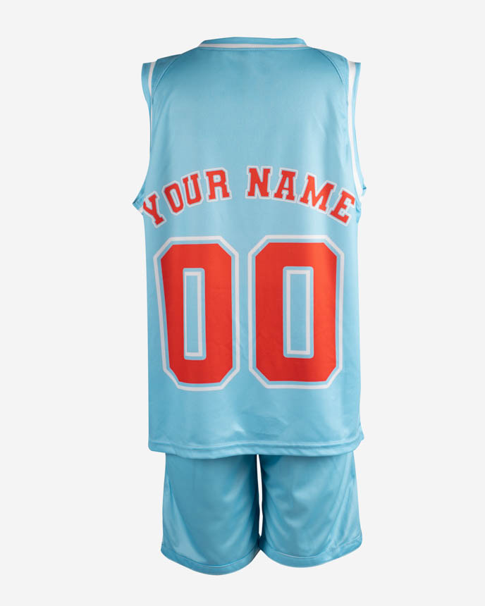 All-over Print Kid and Youth Basketball Crewneck Jersey Set