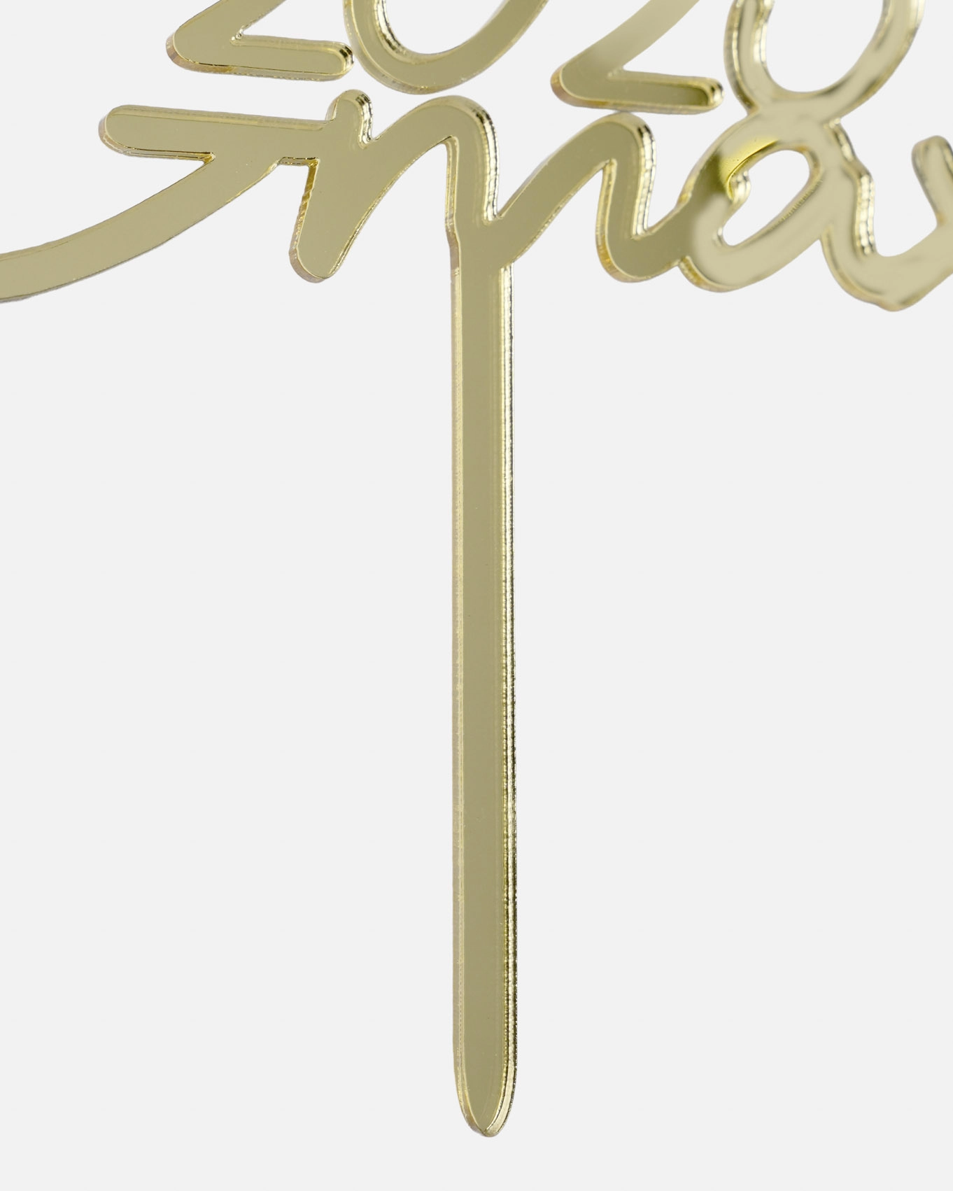 Custom Shape Acrylic Mirror Cake Topper