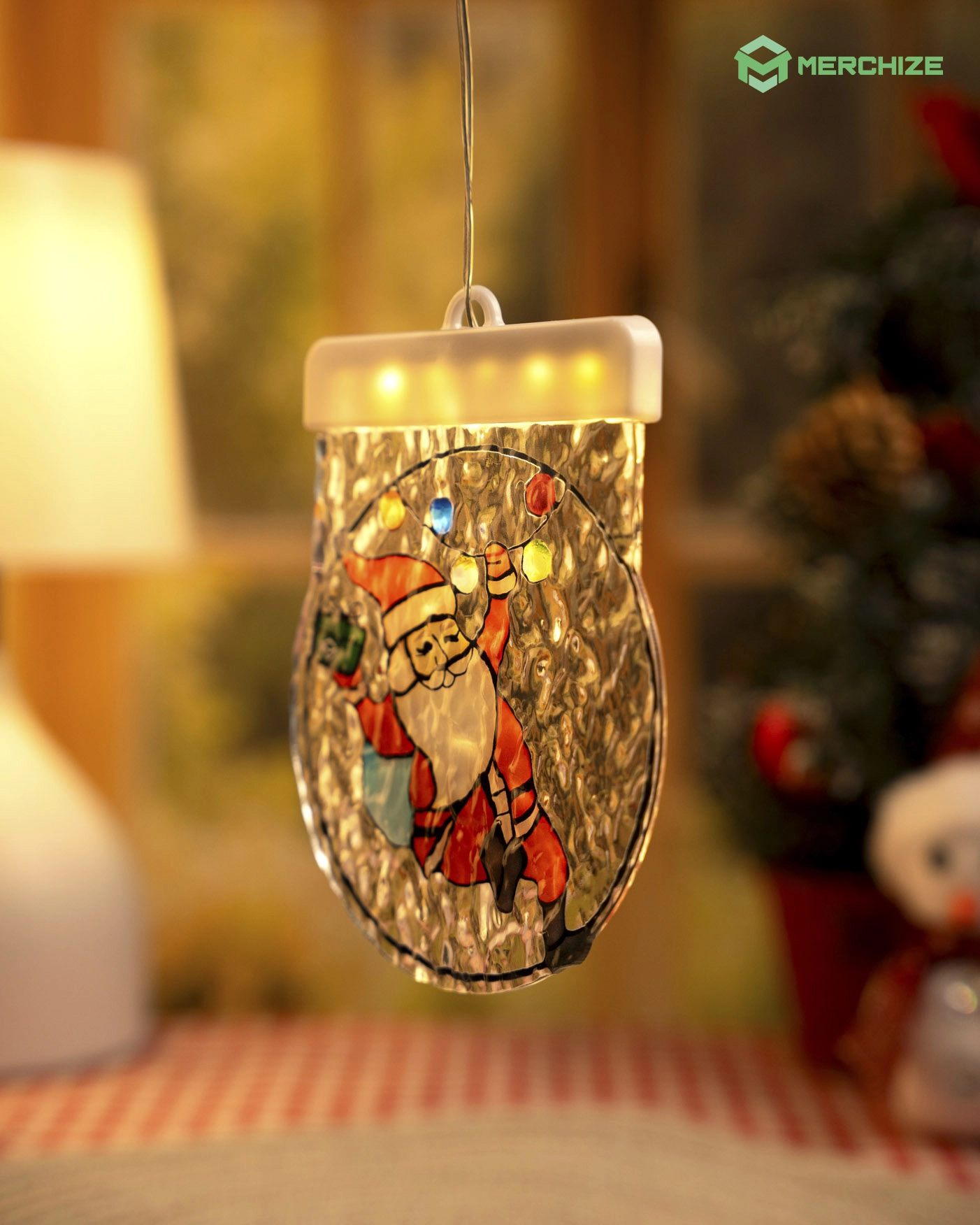 Custom Shape Wavy Acrylic LED Hanging Light Lamp 