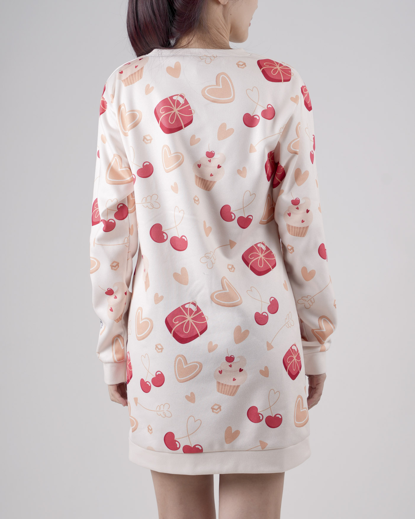 All-over Print Sweatshirt Dress