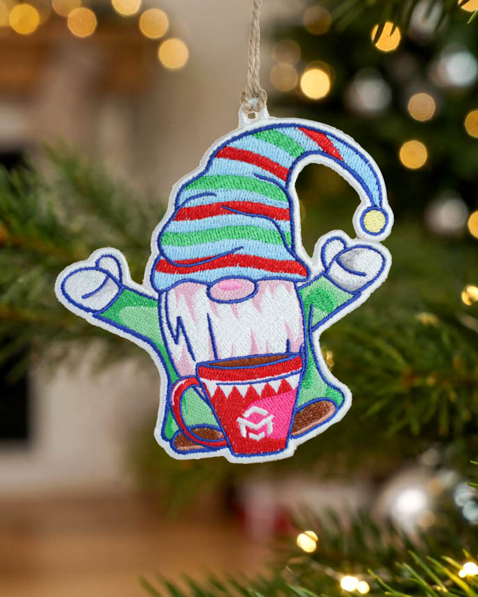 Custom Shape Embroidered Ornament
