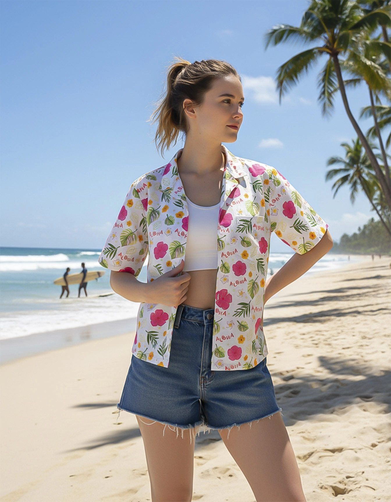 All-over Print Womens' Hawaiian Shirt