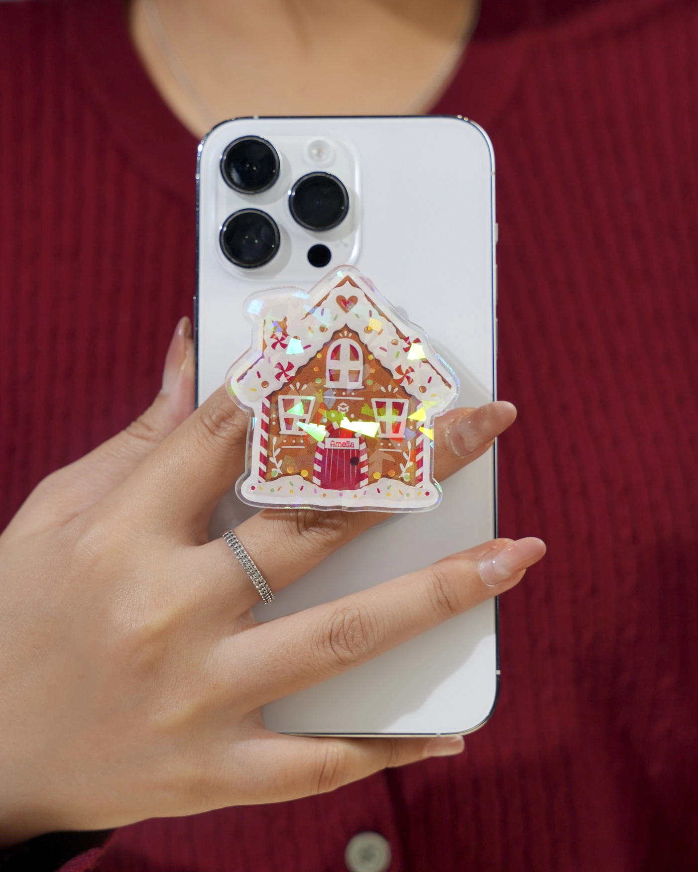 Custom Shape Hologram Magnetic Phone Grip