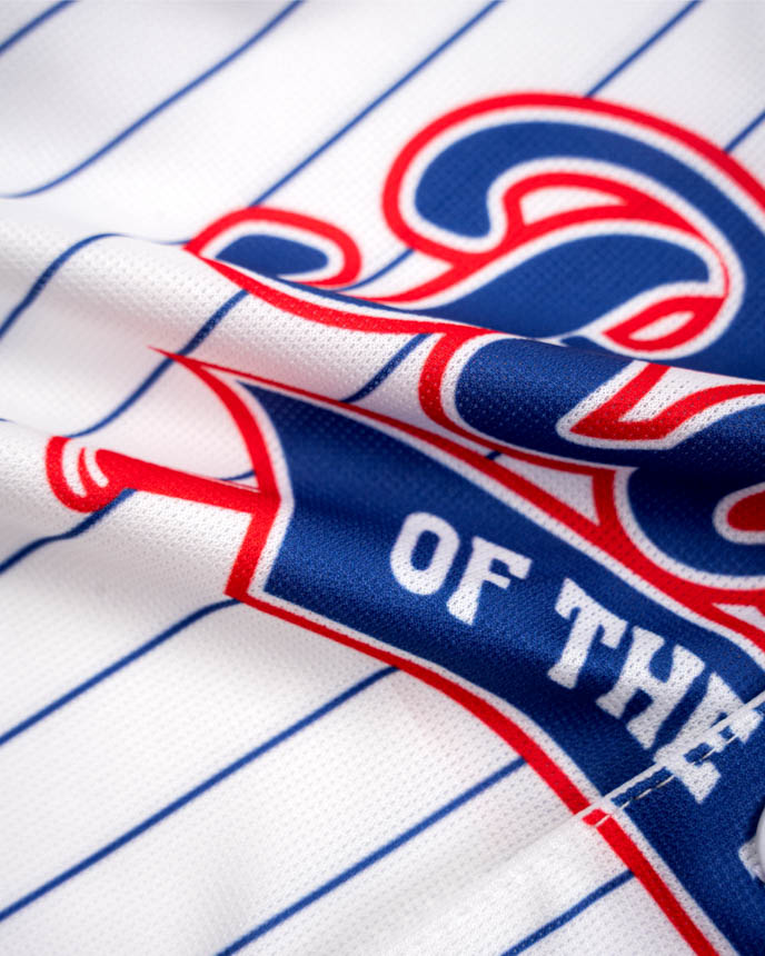 All-over Print Kids and Youth Baseball Jersey Without Piping (White Buttons)