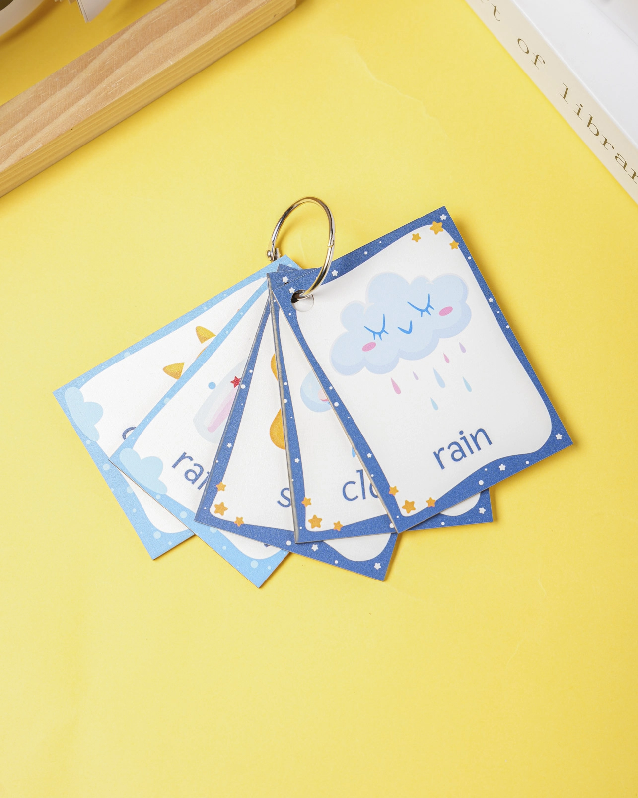 Custom Shape Wood Flash Card