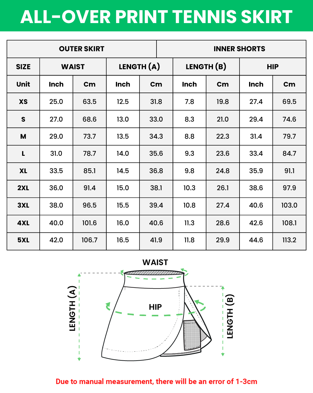 All-over Print Tennis Skirt