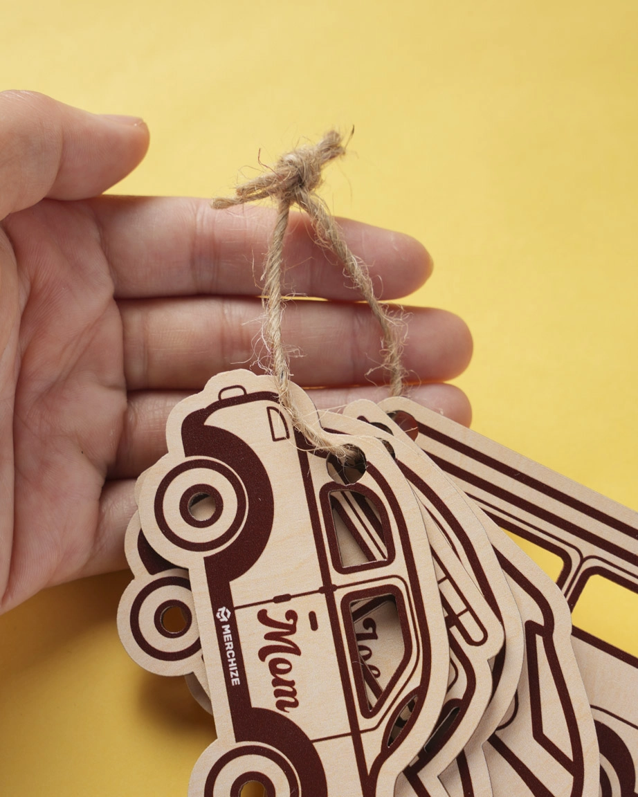 Custom Shape Wood Flash Card