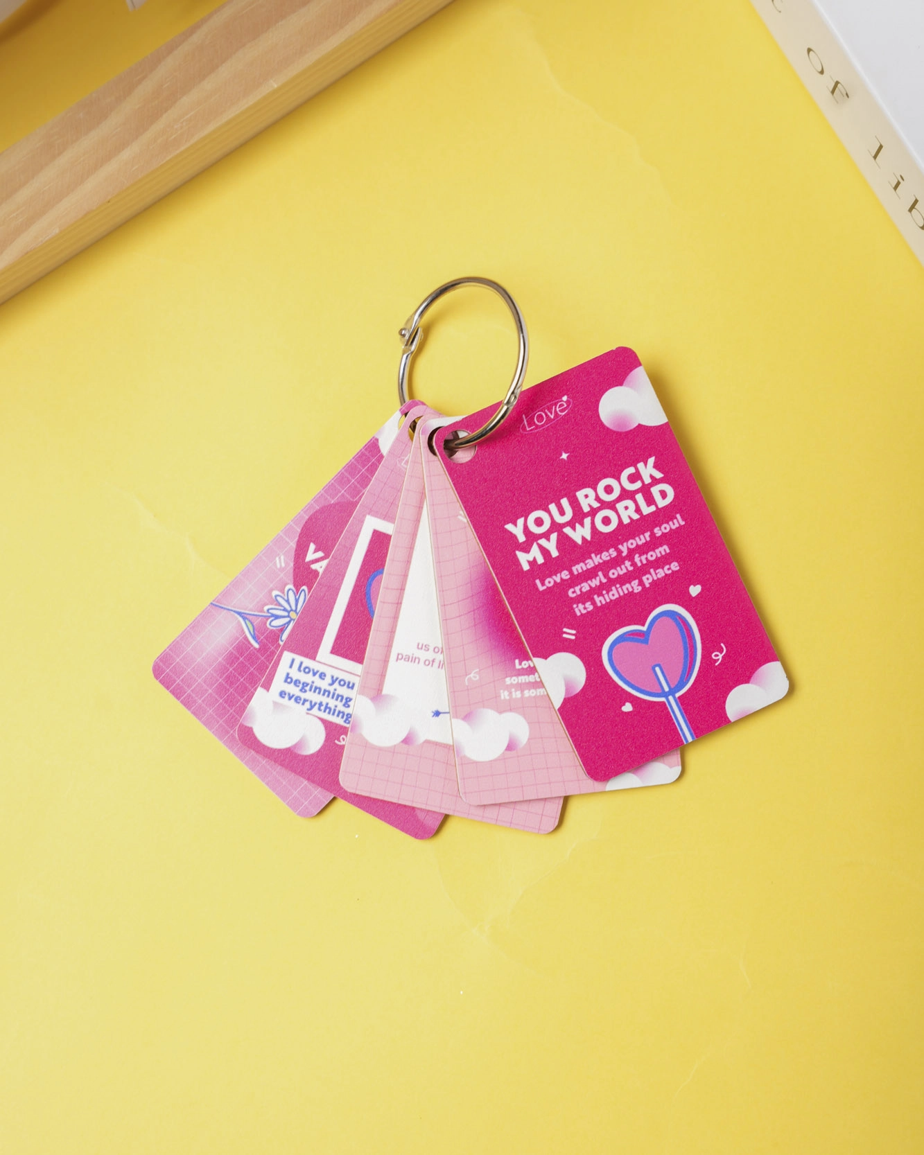 Custom Shape Wood Flash Card