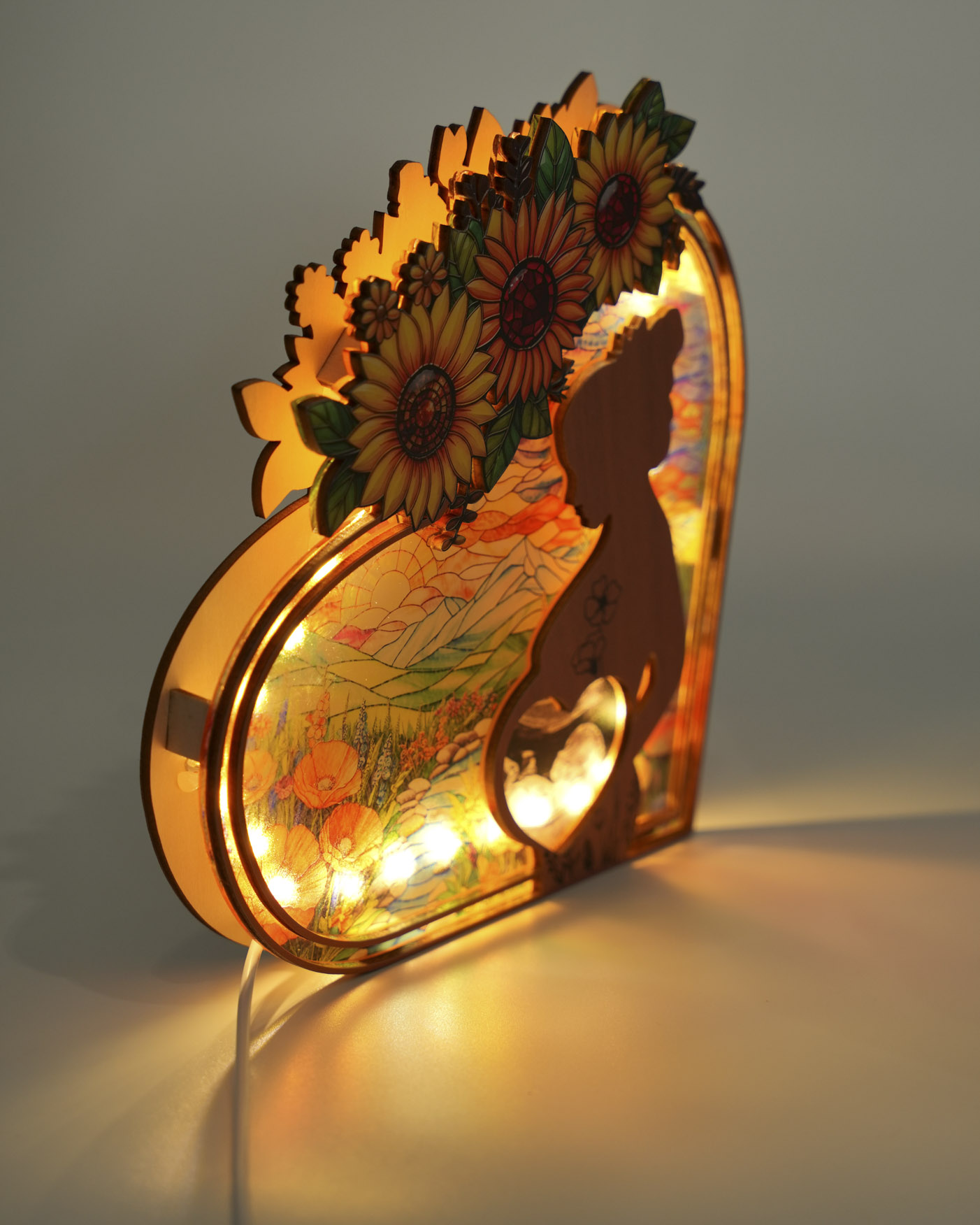 Custom Shape Suncatcher Photo Night Light Box