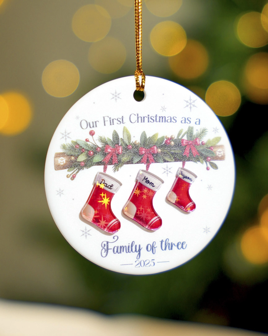 Ceramic and Hologram Ornament