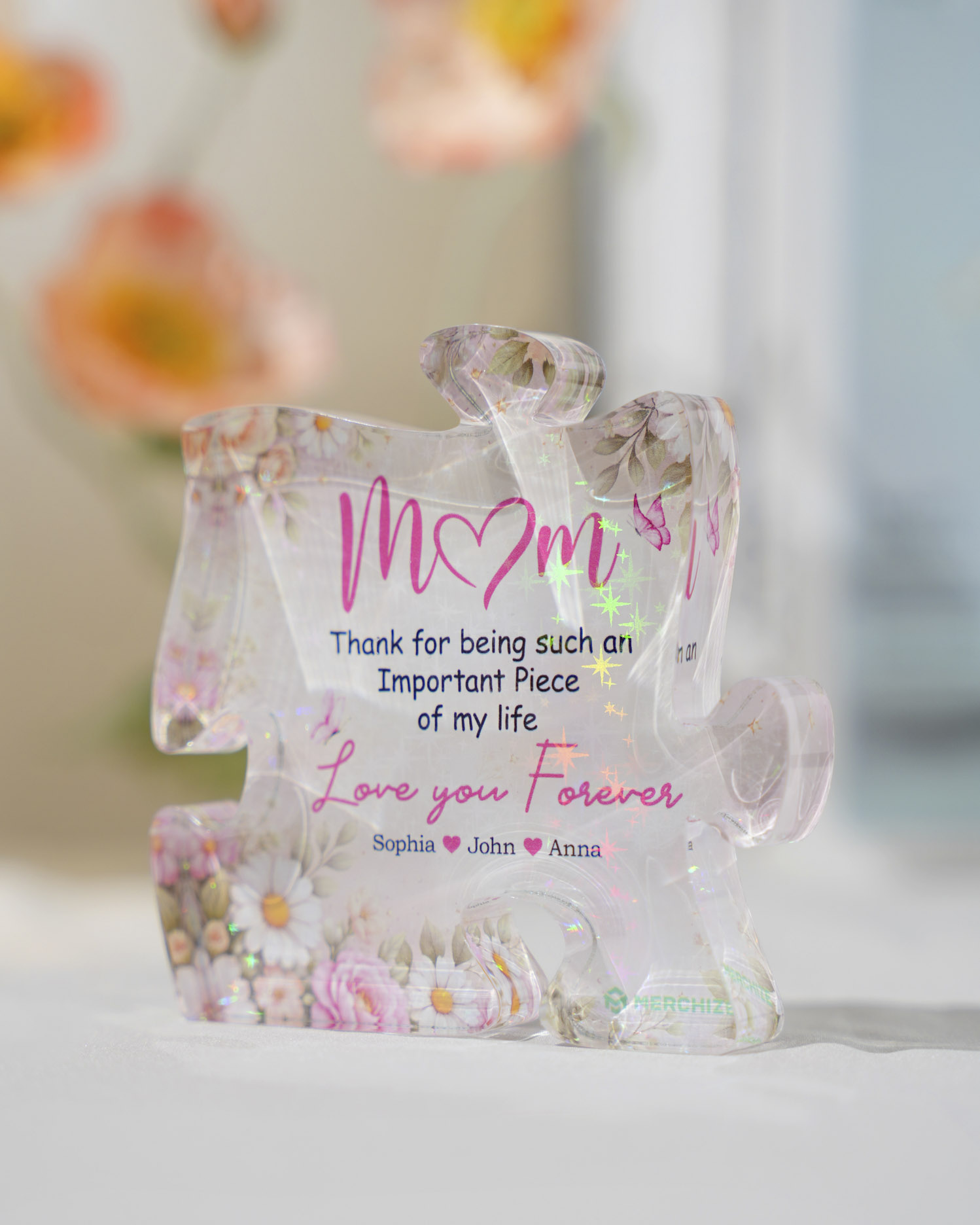 2-side Printed Hologram Acrylic Plaque (without stand) 0.6 IN