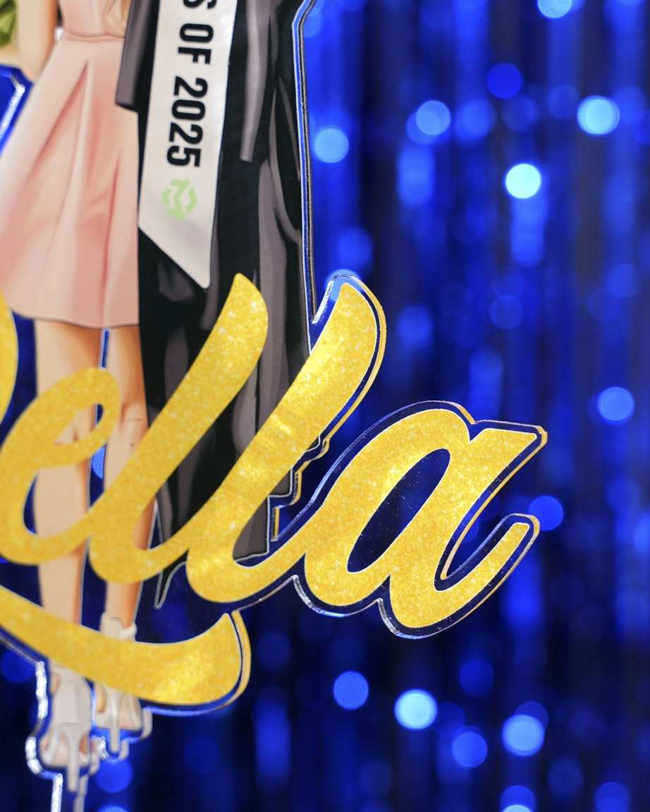 Custom Shape Acrylic Cake Topper