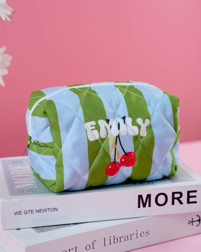 Quilted Makeup Pouch