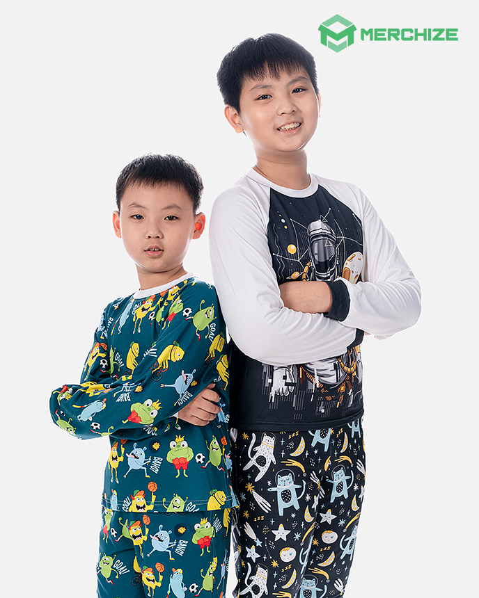 All-over Print Kid Raglan Pajamas Set