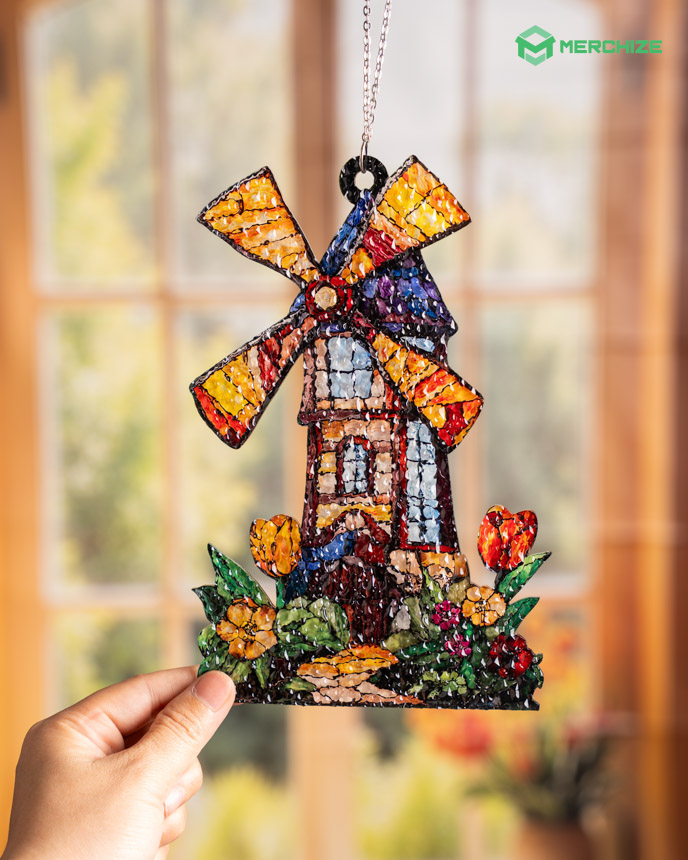  Custom Shape Water Ripple Acrylic Suncatcher 