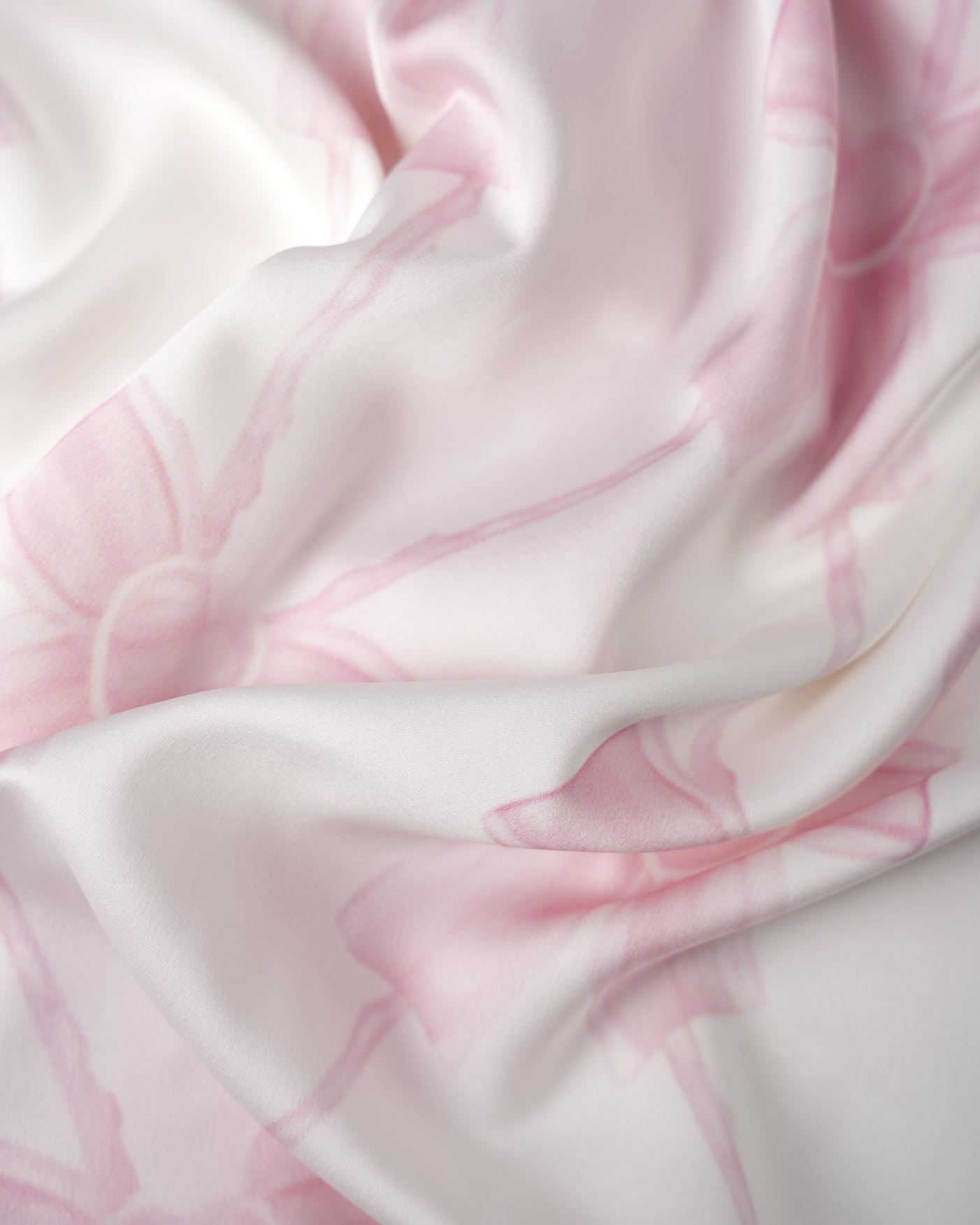 All-over Print Satin Short-Sleeve Pajama Shirt