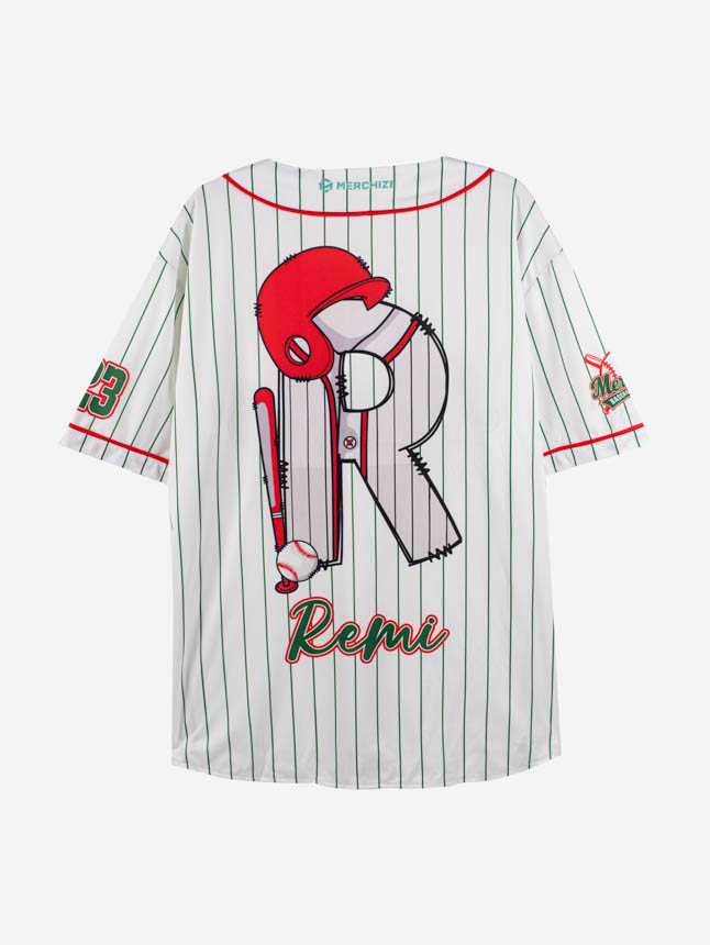 All-over Print Unisex Baseball Jersey (White Buttons)