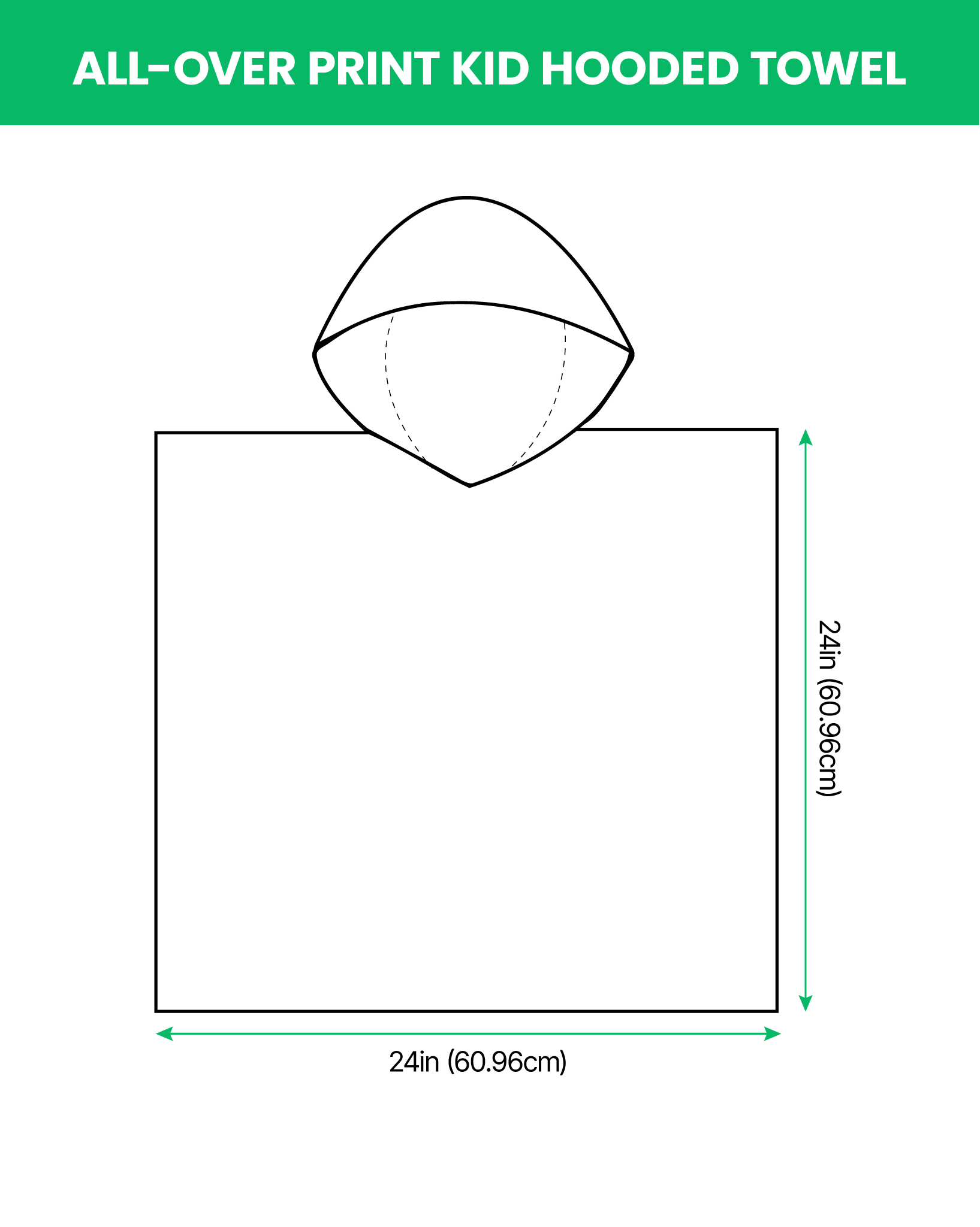 All-over Print Kid Hooded Towel