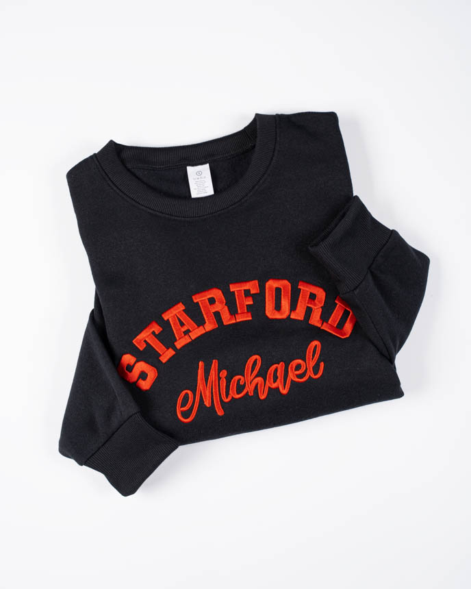 3D Puff Embroidered Lightweight Classic Unisex Sweatshirt 