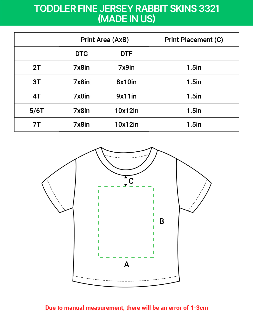 Toddler Fine Jersey Rabbit Skins 3321 (Made in US)