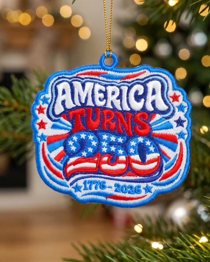 Custom Shape Embroidered Ornament