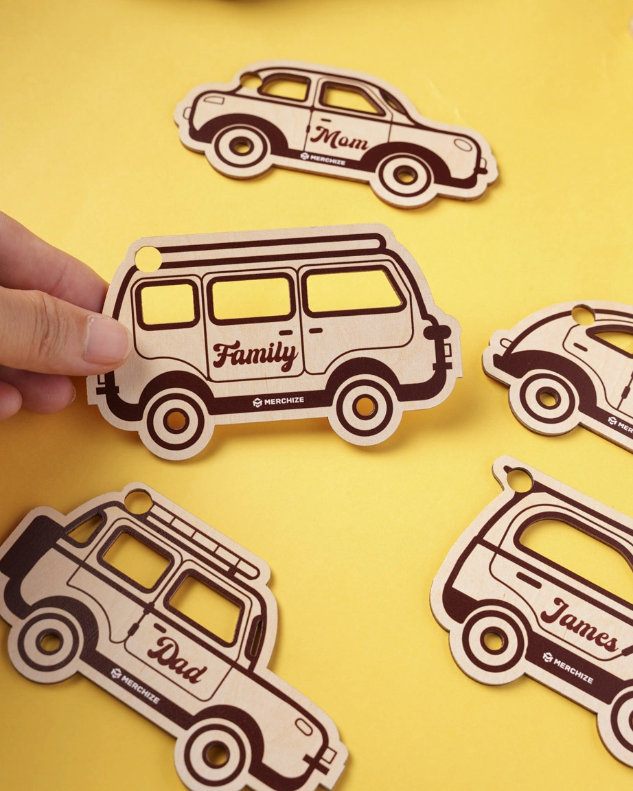 Custom Shape Wood Flash Card