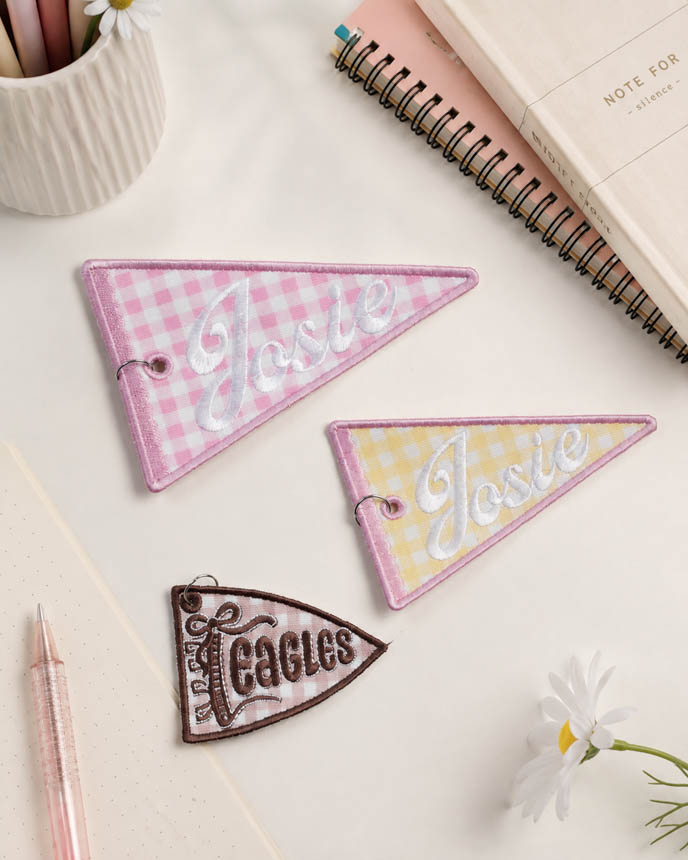 Custom Shape Embroidered Canvas Tag 