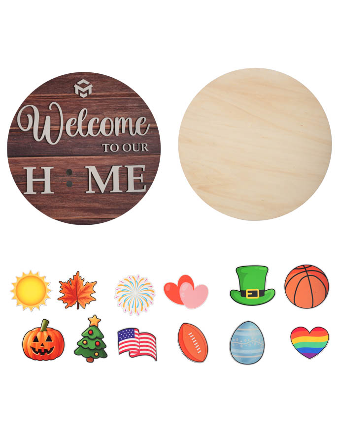 Custom Shape Interchangeable Wood Sign