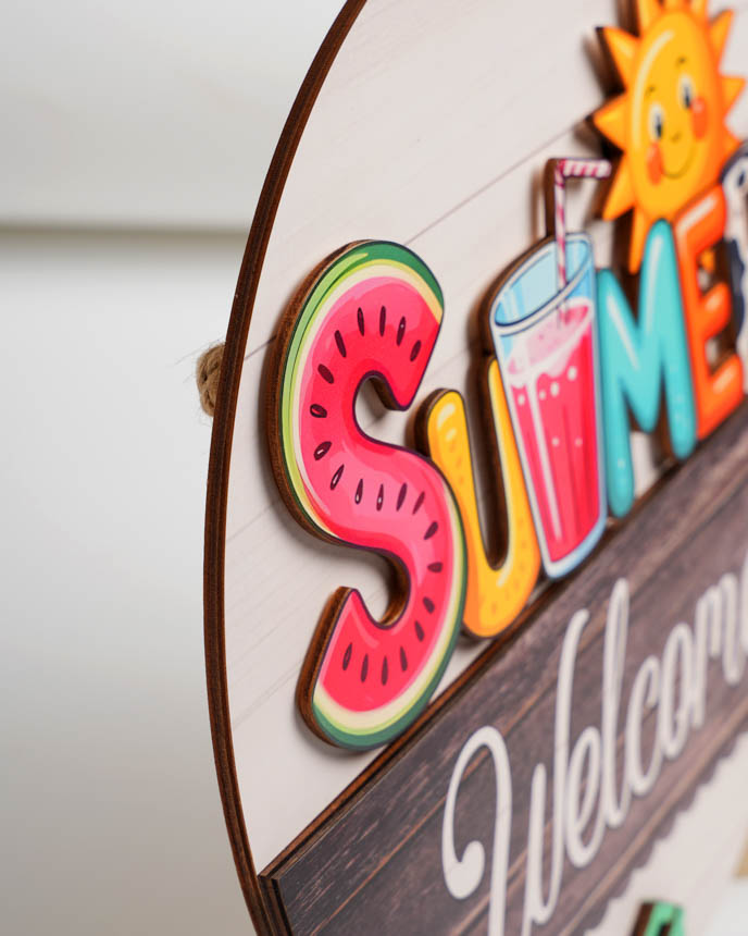 Custom Shape Interchangeable Wood Sign
