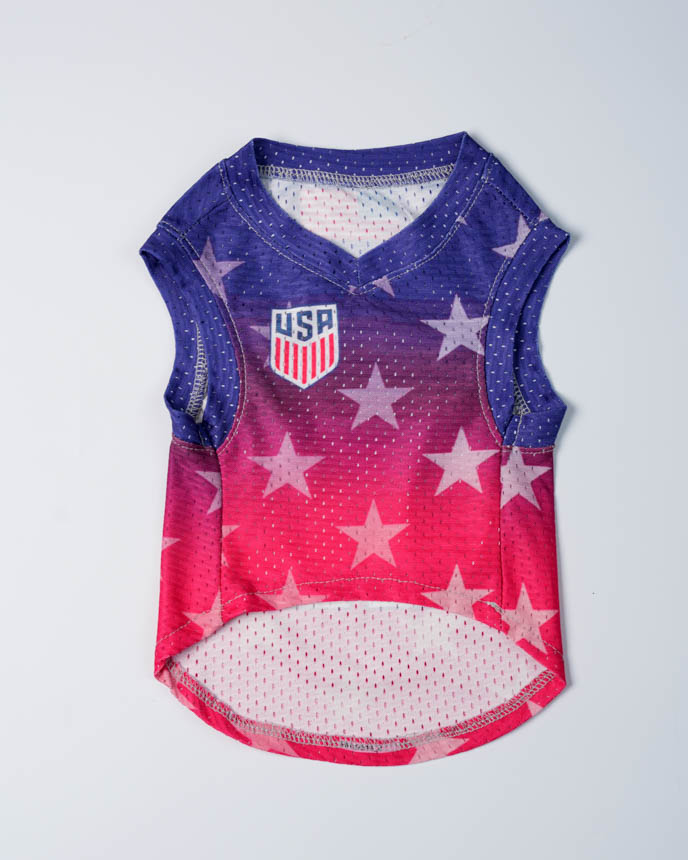 All-over Print Mesh Pet Soccer Jersey (Wide Shoulder)