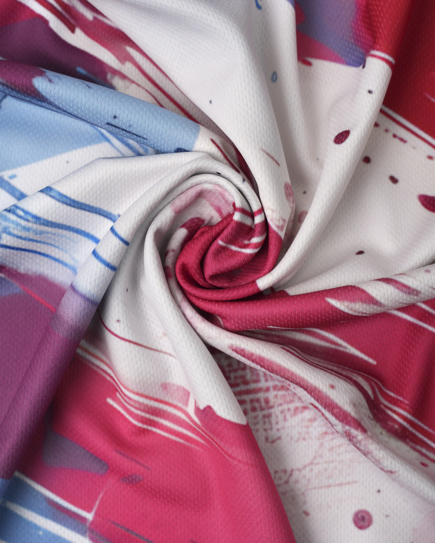 All-over Print Zip Polo Shirt (Lightweight)